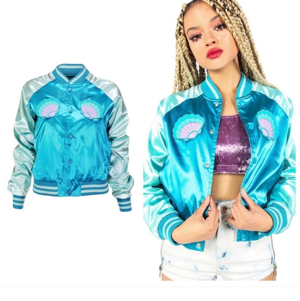 HTF Mermaid for life bomber jacket